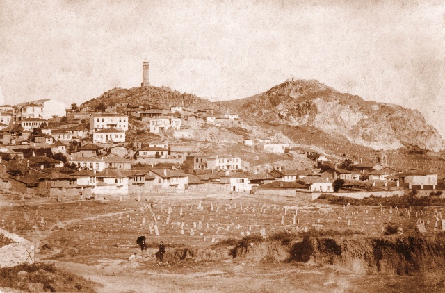 Димитър Кавра. Поглед към Сахаттепе, 1880 г. Частна колекция