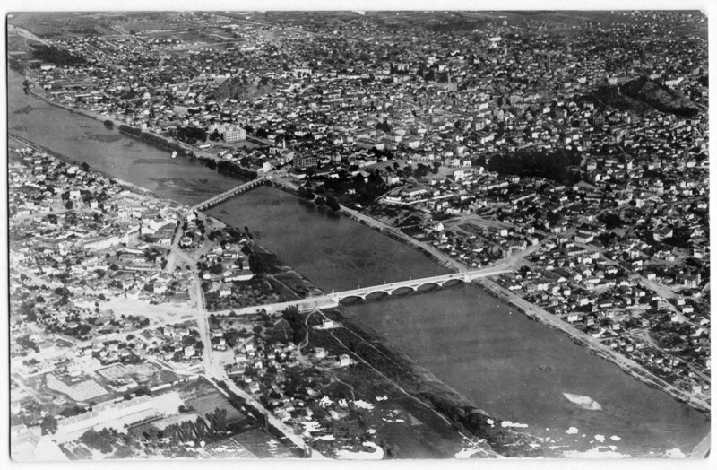 Поглед от въздуха към река Марица, 1934 г.