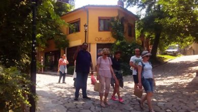 туристи в Стария Пловдив