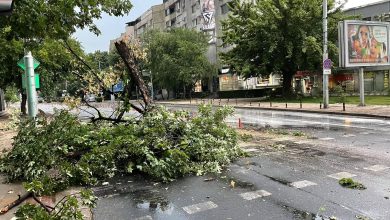 Буря отнесе чадър в Капана