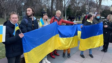 Украинци на протест в Пловдив