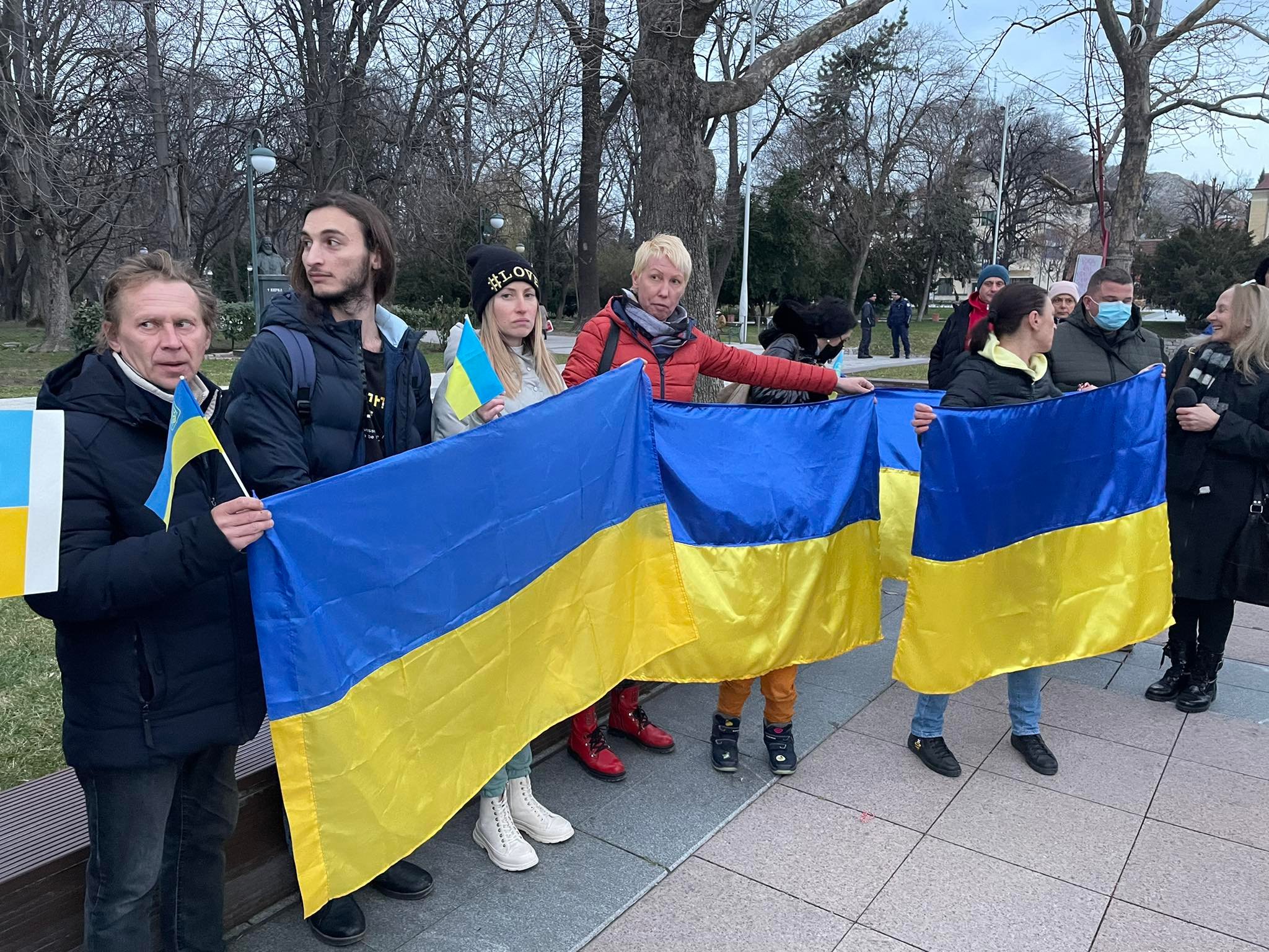 Украинци на протест в Пловдив