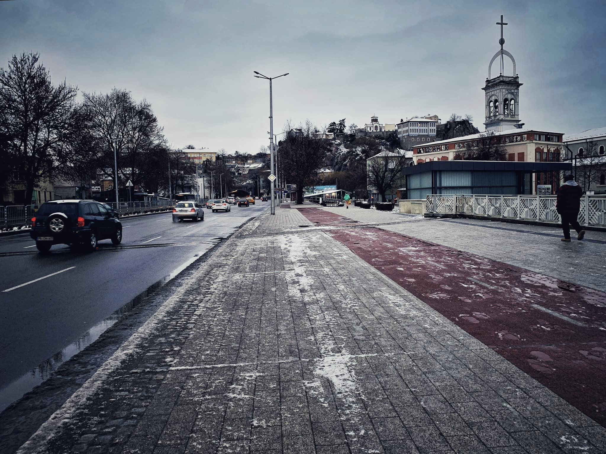 зимна пътна обстановка в Пловдив